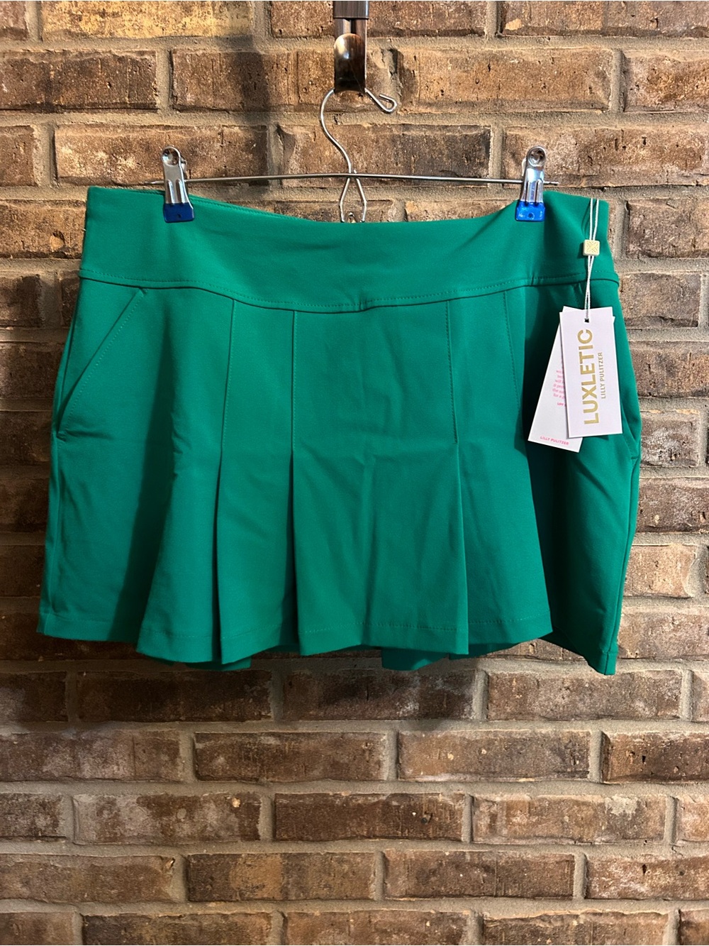 New: Lilly Pulitzer fiddle leaf green Green Malaga skort upf50+ athletic skort
